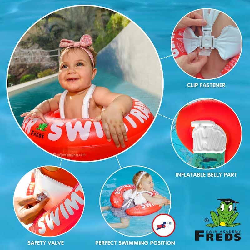 Amazon Infographics english smaller – STR red 7 baby floatie swimtrainer classic toddler floaties
